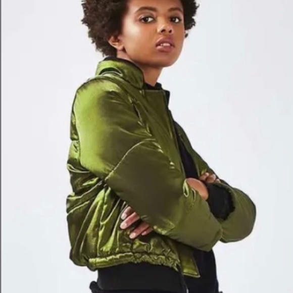 Shiny Satin Puffer Jacket - Picture 4 of 9